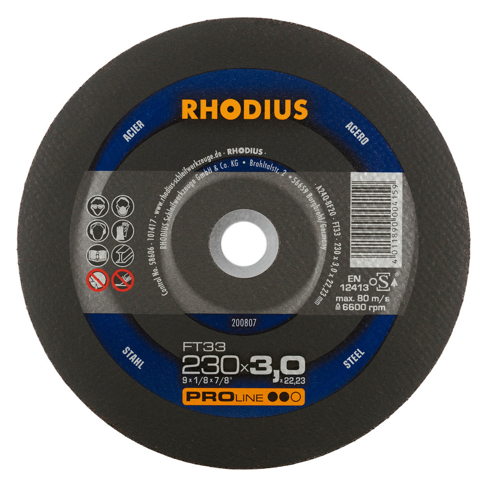 Δίσκος κοπής μετάλλου RHODIUS FT33